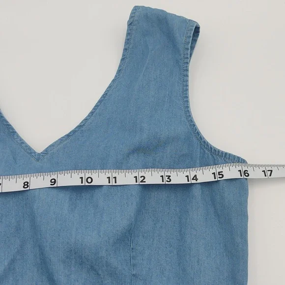 Levi's Chambray Dress Mini Flare Denim NWT Coastal Cowgirl Casual Blue Small - Picture 12 of 15